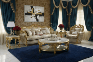 Palatial Gold-Carved 3-Piece Sofa Set - Classic European Formal Luxury