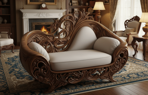 The Hand-Carved Opulence Sofa